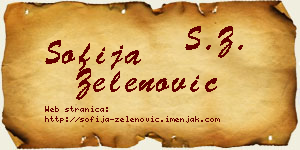 Sofija Zelenović vizit kartica